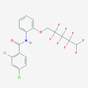 molecular formula C18H11Cl2F8NO2 B11553051 2,4-dichloro-N-{2-[(2,2,3,3,4,4,5,5-octafluoropentyl)oxy]phenyl}benzamide 