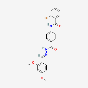 2-Bromo-N-(4-{N'-[(E)-(2,4-dimethoxyphenyl)methylidene]hydrazinecarbonyl}phenyl)benzamide