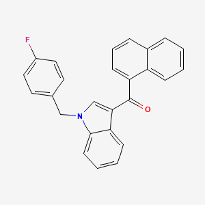 molecular formula C26H18FNO B1155310 (1-(4-Fluorobenzyl)-1h-indol-3-yl)(naphthalen-1-yl)methanone 