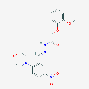 2-(2-Methoxyphenoxy)-N'-[(E)-[2-(morpholin-4-YL)-5-nitrophenyl]methylidene]acetohydrazide