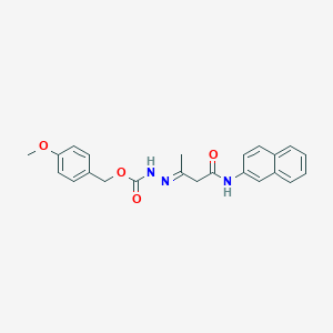 (3E)-3-[({[(4-Methoxyphenyl)methoxy]carbonyl}amino)imino]-N-(naphthalen-2-YL)butanamide