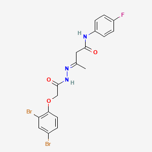 3-(2,4-Dibromophenoxyacetylhydrazono)-N-(4-fluorophenyl)butyramide