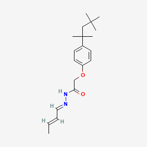 molecular formula C20H30N2O2 B11553147 N'-[(1E,2E)-but-2-en-1-ylidene]-2-[4-(2,4,4-trimethylpentan-2-yl)phenoxy]acetohydrazide 