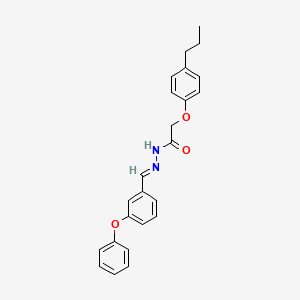 N'-[(E)-(3-phenoxyphenyl)methylidene]-2-(4-propylphenoxy)acetohydrazide