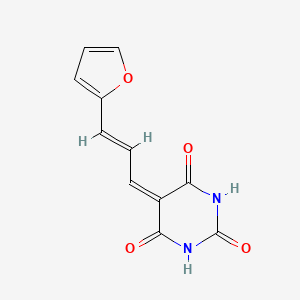 molecular formula C11H8N2O4 B11553185 5-[(2E)-3-(furan-2-yl)prop-2-en-1-ylidene]pyrimidine-2,4,6(1H,3H,5H)-trione 