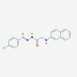 molecular formula C19H16ClN3O B11553202 N'-[(E)-(4-Chlorophenyl)methylidene]-2-[(naphthalen-2-YL)amino]acetohydrazide 