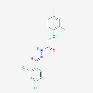 N'-[(E)-(2,4-dichlorophenyl)methylidene]-2-(2,4-dimethylphenoxy)acetohydrazide