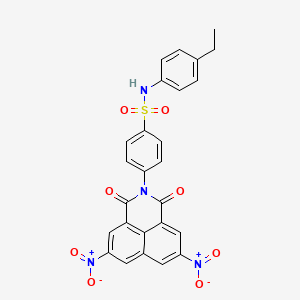 4-(5,8-dinitro-1,3-dioxo-1H-benzo[de]isoquinolin-2(3H)-yl)-N-(4-ethylphenyl)benzenesulfonamide