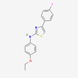 molecular formula C17H15IN2OS B11553260 N-(4-ethoxyphenyl)-4-(4-iodophenyl)-1,3-thiazol-2-amine 