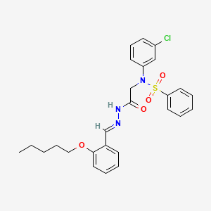 N-(3-Chlorophenyl)-N-({N'-[(E)-[2-(pentyloxy)phenyl]methylidene]hydrazinecarbonyl}methyl)benzenesulfonamide