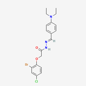 2-(2-Bromo-4-chlorophenoxy)-N'-[(E)-[4-(diethylamino)phenyl]methylidene]acetohydrazide