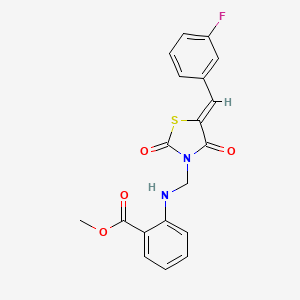 methyl 2-({[(5Z)-5-(3-fluorobenzylidene)-2,4-dioxo-1,3-thiazolidin-3-yl]methyl}amino)benzoate