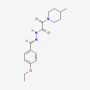 molecular formula C17H23N3O3 B11553323 N'-[(E)-(4-ethoxyphenyl)methylidene]-2-(4-methylpiperidin-1-yl)-2-oxoacetohydrazide 