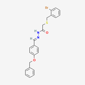 N'-{(E)-[4-(benzyloxy)phenyl]methylidene}-2-[(2-bromobenzyl)sulfanyl]acetohydrazide