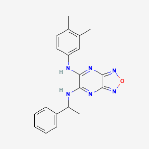 N-(3,4-dimethylphenyl)-N'-(1-phenylethyl)[1,2,5]oxadiazolo[3,4-b]pyrazine-5,6-diamine