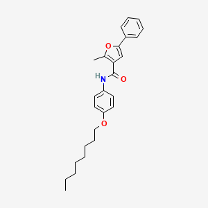 2-methyl-N-[4-(octyloxy)phenyl]-5-phenylfuran-3-carboxamide