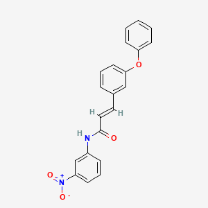 molecular formula C21H16N2O4 B11553406 (2E)-N-(3-nitrophenyl)-3-(3-phenoxyphenyl)prop-2-enamide 