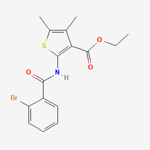 Thiophene-3-carboxylic acid, 2-(2-bromobenzoylamino)-4,5-dimethyl-, ethyl ester