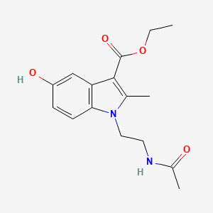 molecular formula C16H20N2O4 B11553513 ethyl 1-[2-(acetylamino)ethyl]-5-hydroxy-2-methyl-1H-indole-3-carboxylate 