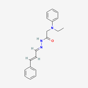 2-[Ethyl(phenyl)amino]-N'-[(1E,2E)-3-phenylprop-2-EN-1-ylidene]acetohydrazide