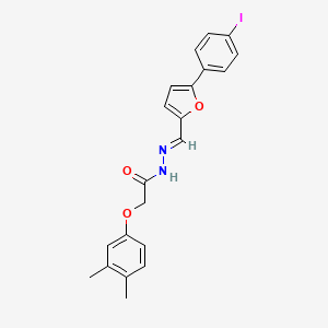 2-(3,4-Dimethylphenoxy)-N'-[(E)-[5-(4-iodophenyl)furan-2-YL]methylidene]acetohydrazide