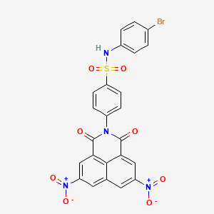 N-(4-bromophenyl)-4-(5,8-dinitro-1,3-dioxo-1H-benzo[de]isoquinolin-2(3H)-yl)benzenesulfonamide