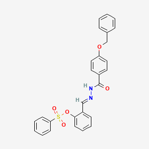 2-[(E)-(2-{[4-(benzyloxy)phenyl]carbonyl}hydrazinylidene)methyl]phenyl benzenesulfonate