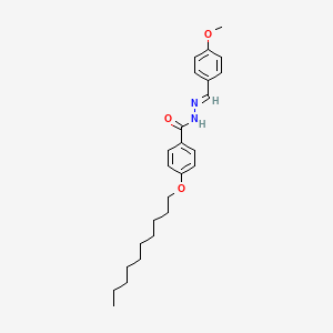 molecular formula C25H34N2O3 B11553580 4-(decyloxy)-N'-[(E)-(4-methoxyphenyl)methylidene]benzohydrazide 