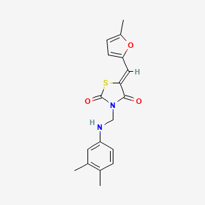 3-[(3,4-Dimethyl-phenylamino)-methyl]-5-(5-methyl-furan-2-ylmethylene)-thiazolidine-2,4-dione