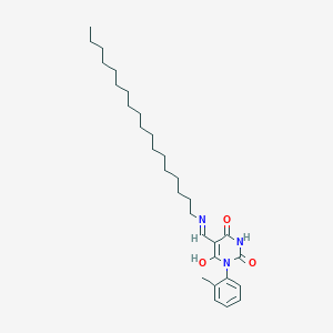 (5Z)-1-(2-methylphenyl)-5-[(octadecylamino)methylidene]-1,3-diazinane-2,4,6-trione