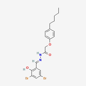 N'-[(E)-(3,5-dibromo-2-hydroxyphenyl)methylidene]-2-(4-pentylphenoxy)acetohydrazide