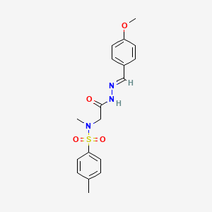 Acethydrazide, 2-(methyl)(4-tolylsulfonyl)amino-N2-(4-methoxybenzylideno)-