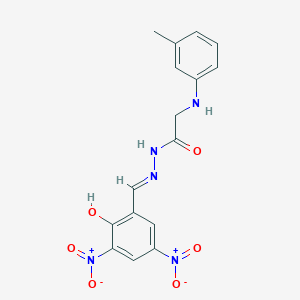 N'-[(E)-(2-Hydroxy-3,5-dinitrophenyl)methylidene]-2-[(3-methylphenyl)amino]acetohydrazide