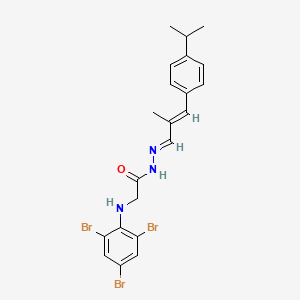 N'-[(1E,2E)-2-Methyl-3-[4-(propan-2-YL)phenyl]prop-2-EN-1-ylidene]-2-[(2,4,6-tribromophenyl)amino]acetohydrazide