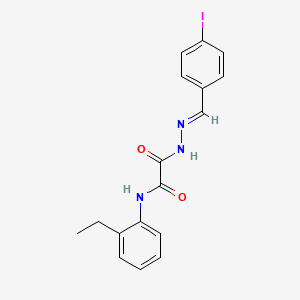 molecular formula C17H16IN3O2 B11553724 N-(2-ethylphenyl)-2-[(2E)-2-(4-iodobenzylidene)hydrazinyl]-2-oxoacetamide 