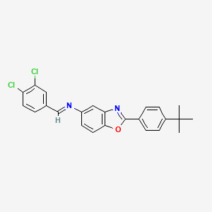 2-(4-tert-butylphenyl)-N-[(E)-(3,4-dichlorophenyl)methylidene]-1,3-benzoxazol-5-amine