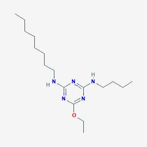 molecular formula C17H33N5O B11553759 N-butyl-6-ethoxy-N'-octyl-1,3,5-triazine-2,4-diamine 