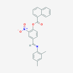 4-[(E)-[(2,4-Dimethylphenyl)imino]methyl]-2-nitrophenyl naphthalene-1-carboxylate