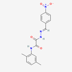 molecular formula C17H16N4O4 B11553769 N-(2,5-dimethylphenyl)-2-[(2E)-2-(4-nitrobenzylidene)hydrazinyl]-2-oxoacetamide 