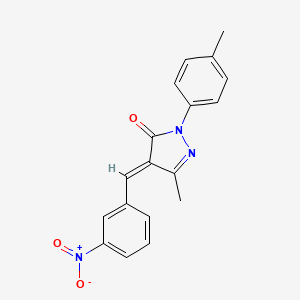 (4E)-5-methyl-2-(4-methylphenyl)-4-(3-nitrobenzylidene)-2,4-dihydro-3H-pyrazol-3-one