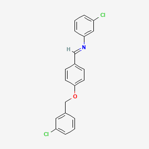 3-chloro-N-[(E)-{4-[(3-chlorobenzyl)oxy]phenyl}methylidene]aniline