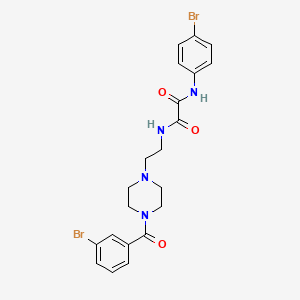 molecular formula C21H22Br2N4O3 B11553849 N-{2-[4-(3-Bromo-benzoyl)-piperazin-1-yl]-ethyl}-N'-(4-bromo-phenyl)-oxalamide 