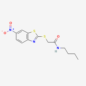 N-butyl-2-[(6-nitro-1,3-benzothiazol-2-yl)sulfanyl]acetamide