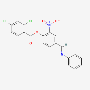 2-nitro-4-[(E)-(phenylimino)methyl]phenyl 2,4-dichlorobenzoate