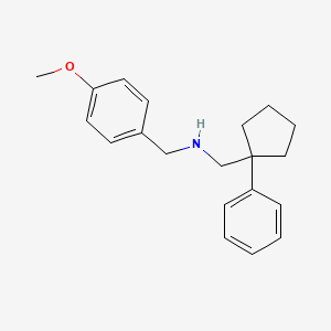 molecular formula C20H25NO B11553914 1-(4-methoxyphenyl)-N-[(1-phenylcyclopentyl)methyl]methanamine 