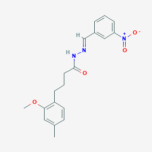 molecular formula C19H21N3O4 B11553920 4-(2-methoxy-4-methylphenyl)-N'-[(E)-(3-nitrophenyl)methylidene]butanehydrazide 