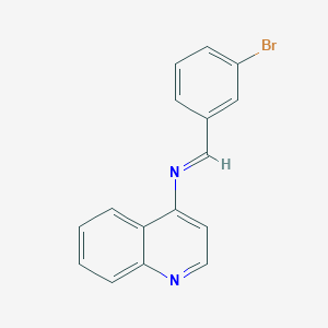 N-[(E)-(3-bromophenyl)methylidene]quinolin-4-amine