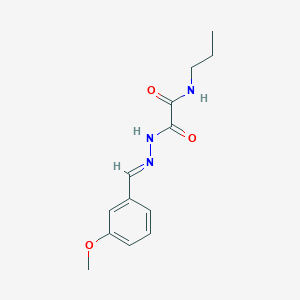 molecular formula C13H17N3O3 B11553984 2-[(3-Methoxybenzylidene)hydrazino]-2-oxo-n-propylacetamide 