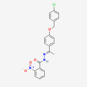 N'-[(1E)-1-{4-[(4-chlorobenzyl)oxy]phenyl}ethylidene]-2-nitrobenzohydrazide