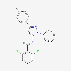 N-[(E)-(2,6-dichlorophenyl)methylidene]-3-(4-methylphenyl)-1-phenyl-1H-pyrazol-5-amine